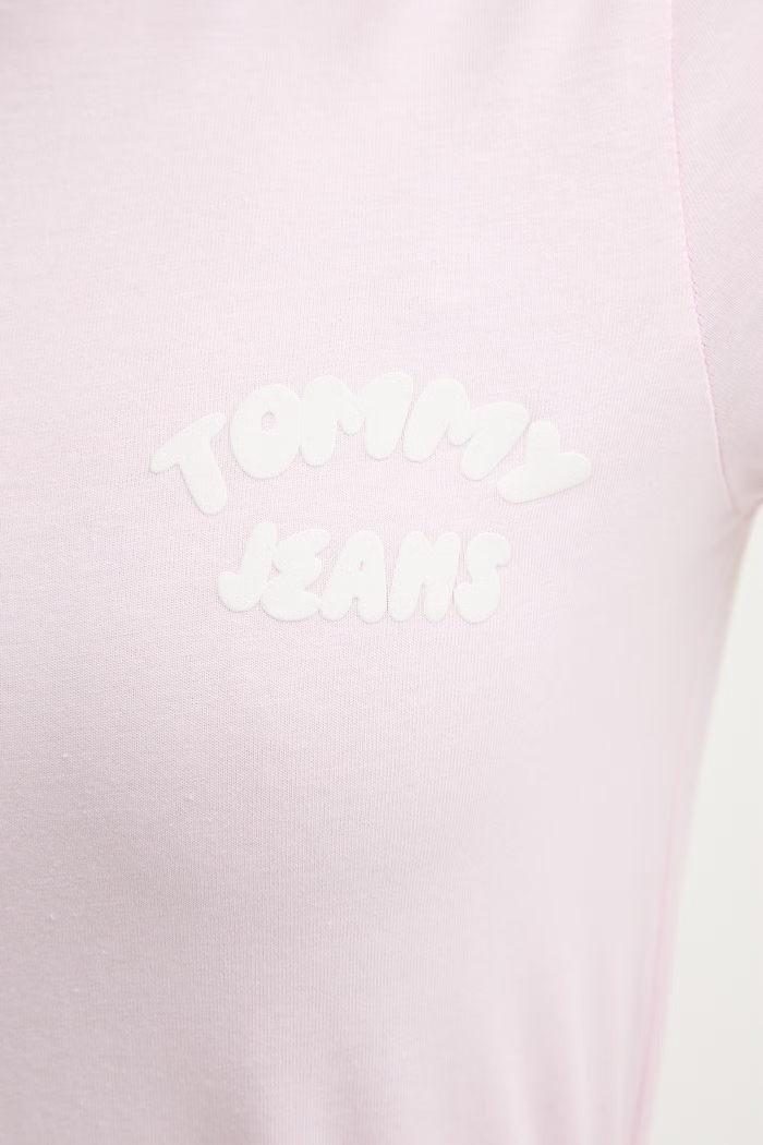 Tommy Jeans tricou pentru femei, din bumbac DW0DW22310 roz