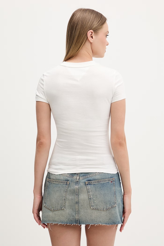 Oblečenie Tommy Jeans tričko dámske bavlnené DW0DW22781 biela