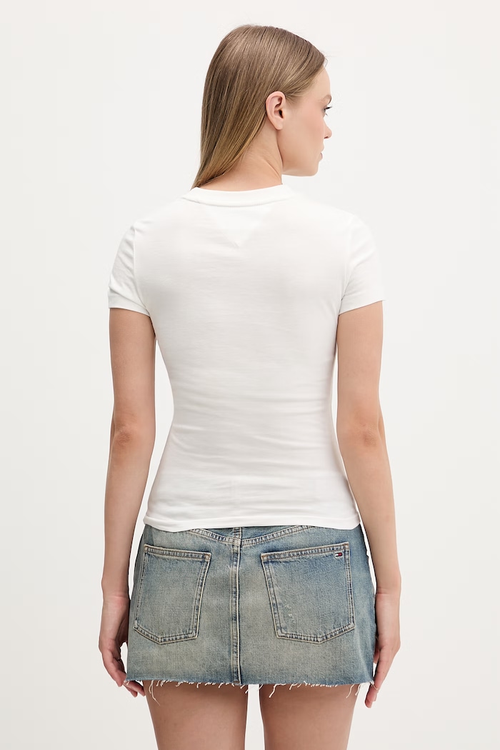 Oblečenie Tommy Jeans tričko dámske bavlnené DW0DW22781 biela