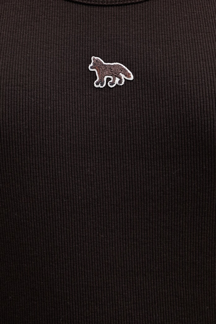 Maison Kitsuné cotton top Baby Fox brown MW00121KA0033