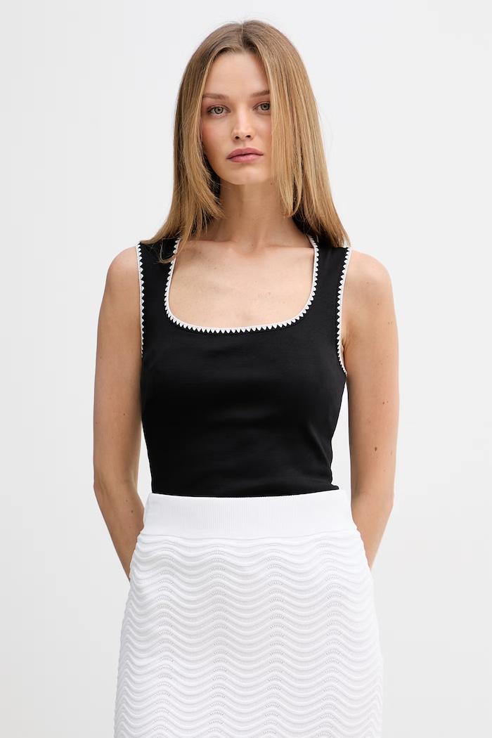 Tommy Hilfiger top dámsky bavlnený čierna WW0WW48715
