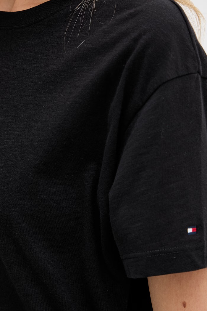Tommy Hilfiger tricou pentru femei, din bumbac WW0WW49256 negru