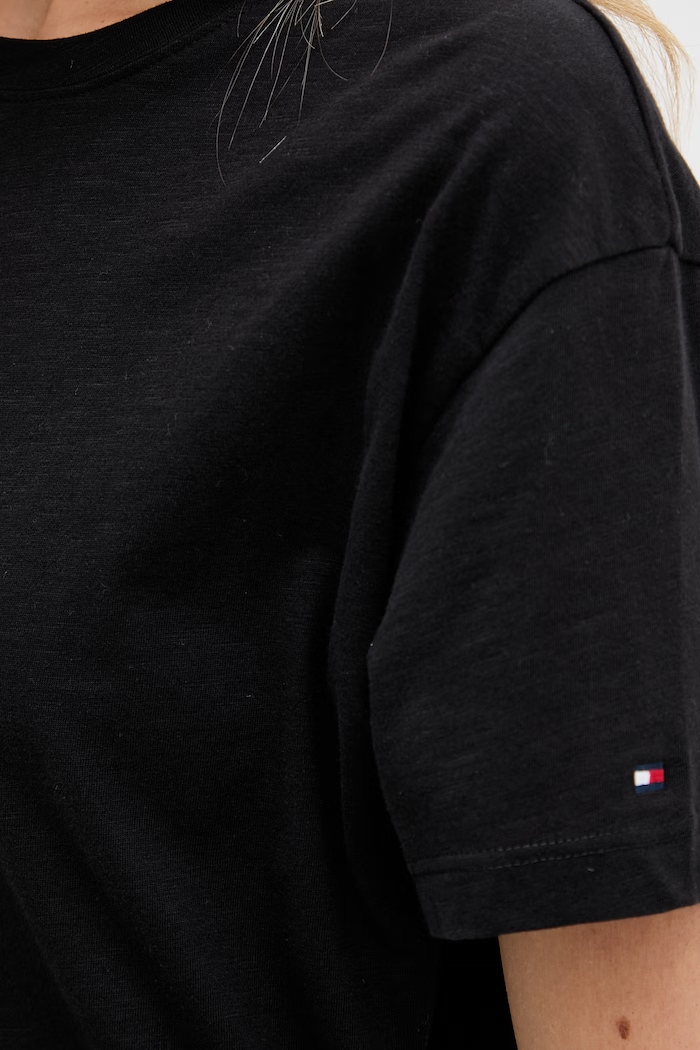 Tommy Hilfiger tricou pentru femei, din bumbac WW0WW49256 negru