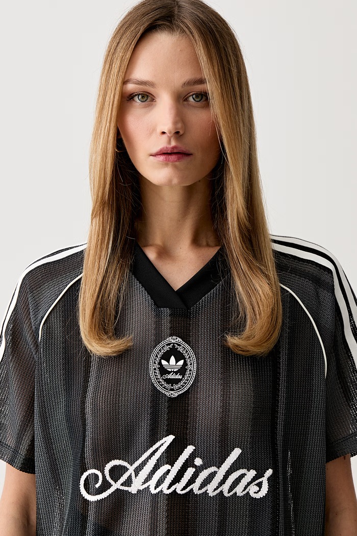 adidas Originals T-shirt damski ażurowy szary KY3163