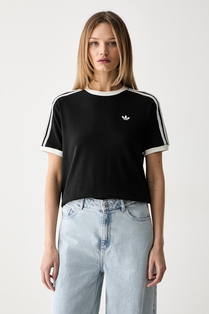 adidas Originals tričko dámské bavlněné s elastanem černá KY8127