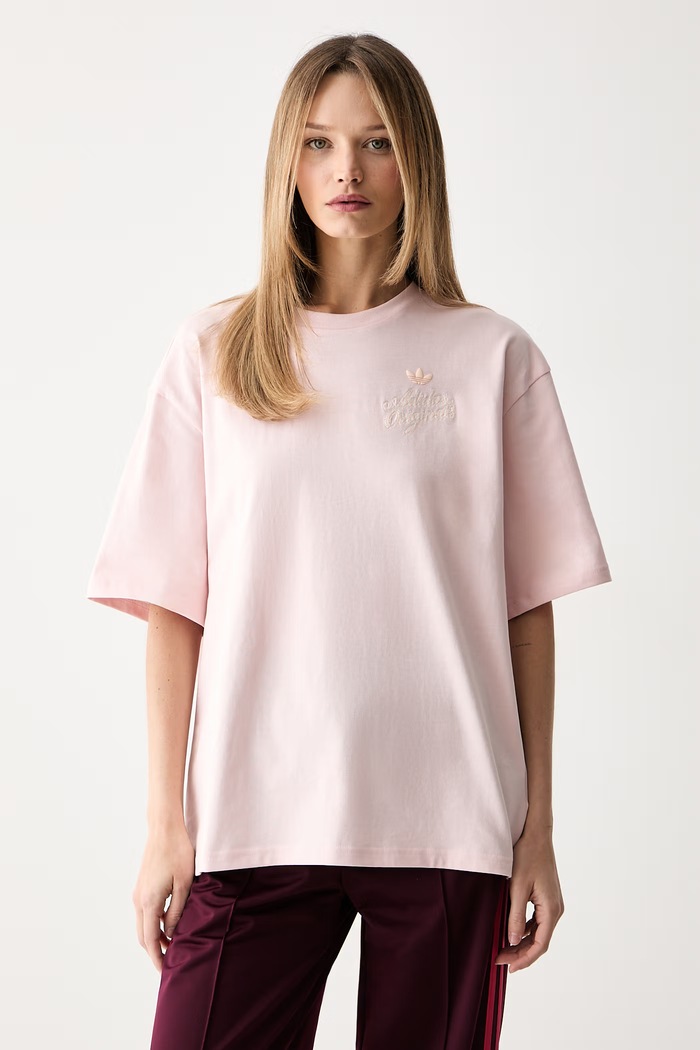 Odzież adidas Originals T-shirt damski bawełniany KY8143 różowy