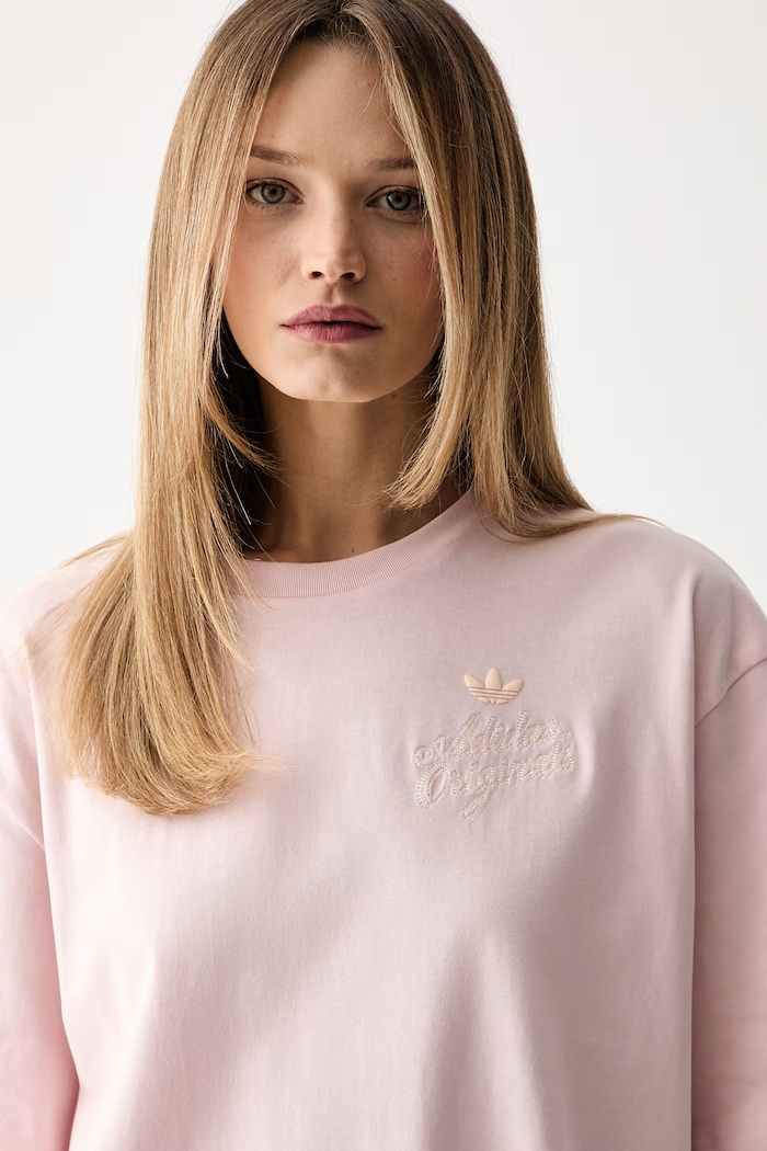 adidas Originals T-shirt damski bawełniany różowy KY8143