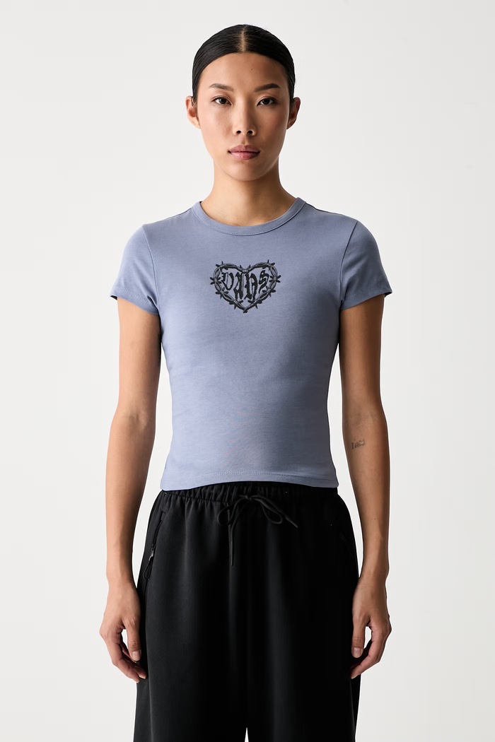 Vans T-shirt damski bawełniany niebieski VN000W25FOI1