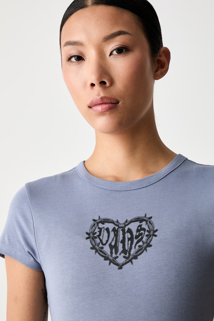 Vans T-shirt damski bawełniany niebieski VN000W25FOI1