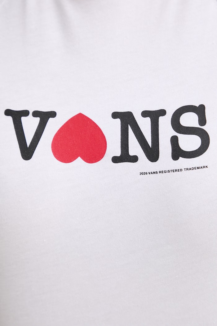 Vans crop top dámsky bavlnený VN000XEAWHT1 biela