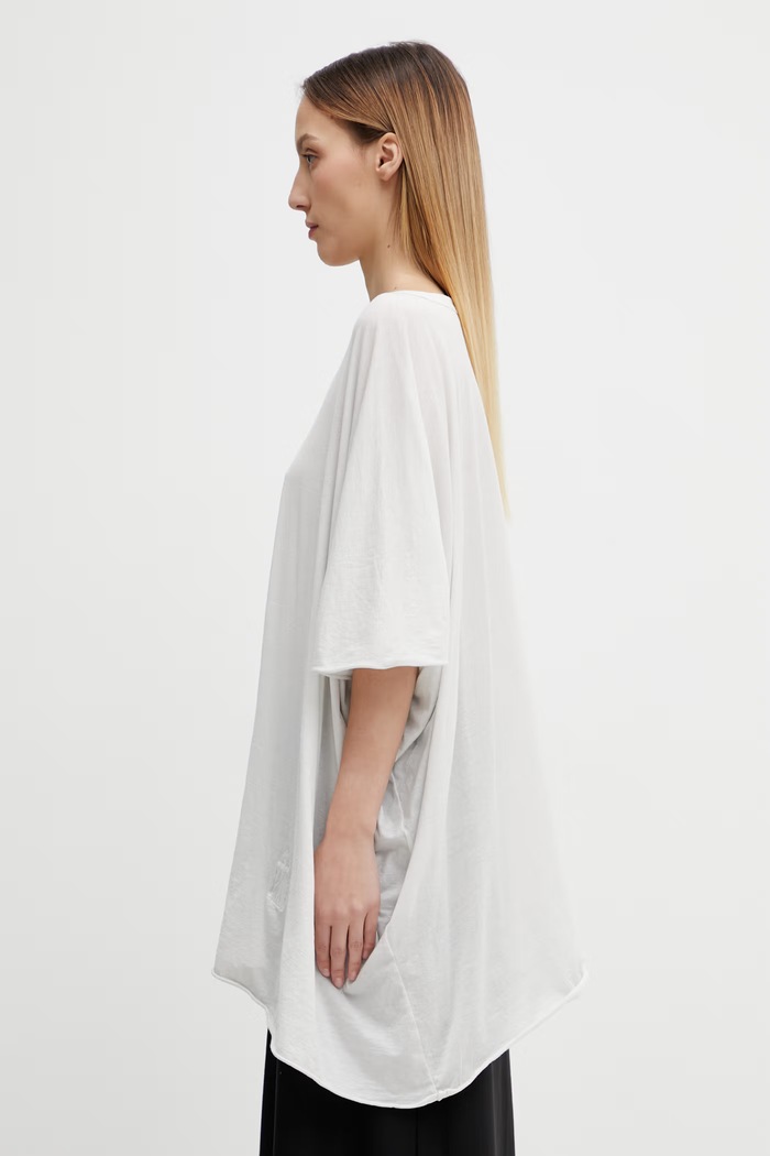 Бавовняна футболка Rick Owens DRKSHDW Minerva DS01F4202.BH бежевий SS26