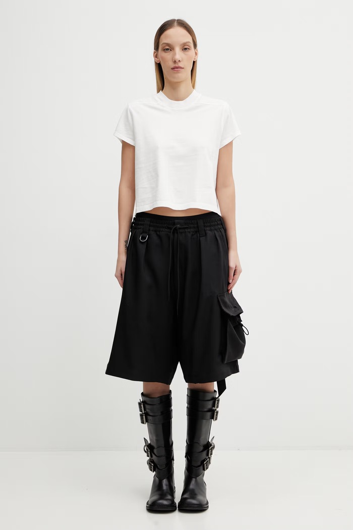 Rick Owens DRKSHDW t-shirt bawełniany Small Level DS01F4207.RN biały