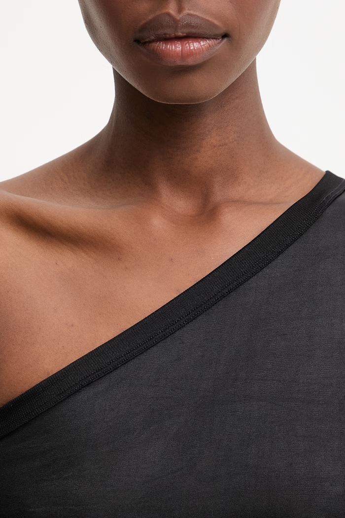 Rick Owens DRKSHDW Ziggy top da donna nero DS01F4114.JL