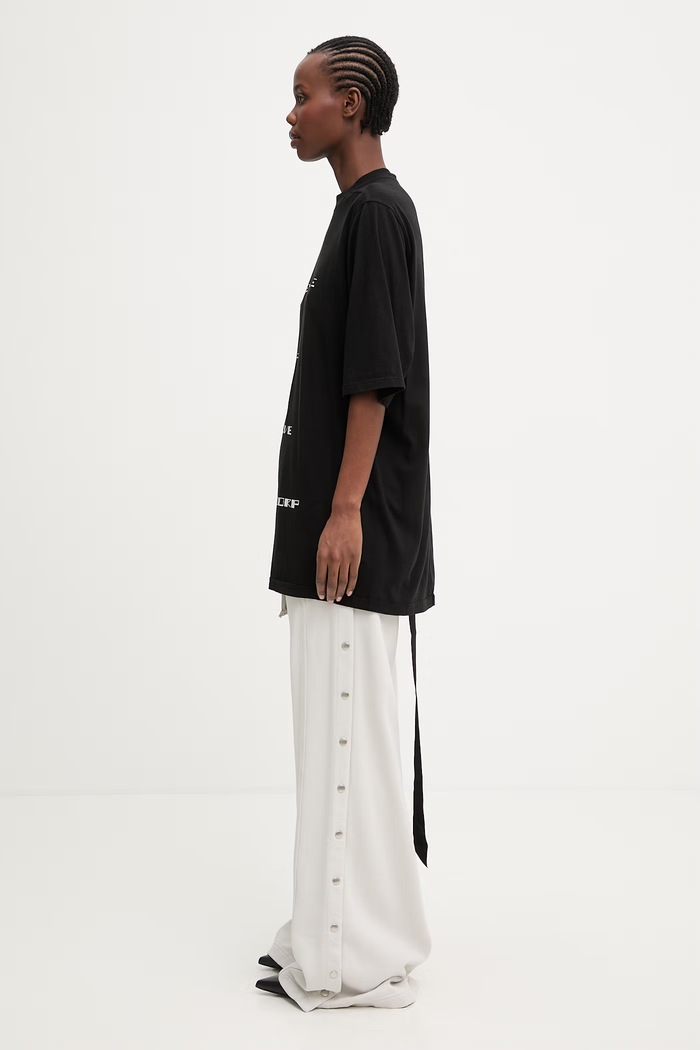 Rick Owens DRKSHDW Jumbo T-shirt Γυναικείο βαμβακερό DS01F4204.RNEP7 μαύρο SS26