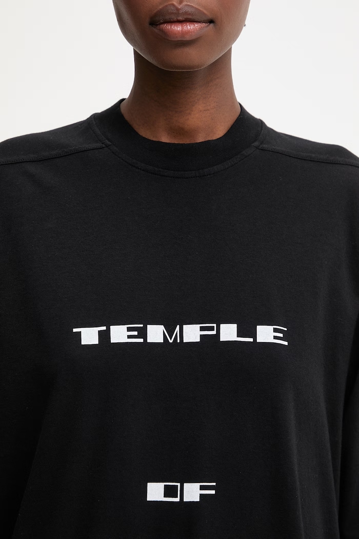 Rick Owens DRKSHDW Jumbo T-shirt Γυναικείο βαμβακερό μαύρο DS01F4204.RNEP7