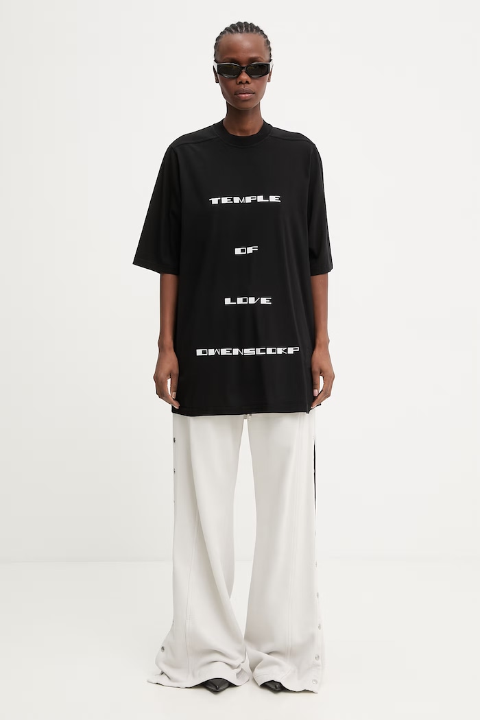 Rick Owens DRKSHDW Jumbo T-shirt Γυναικείο βαμβακερό DS01F4204.RNEP7 μαύρο