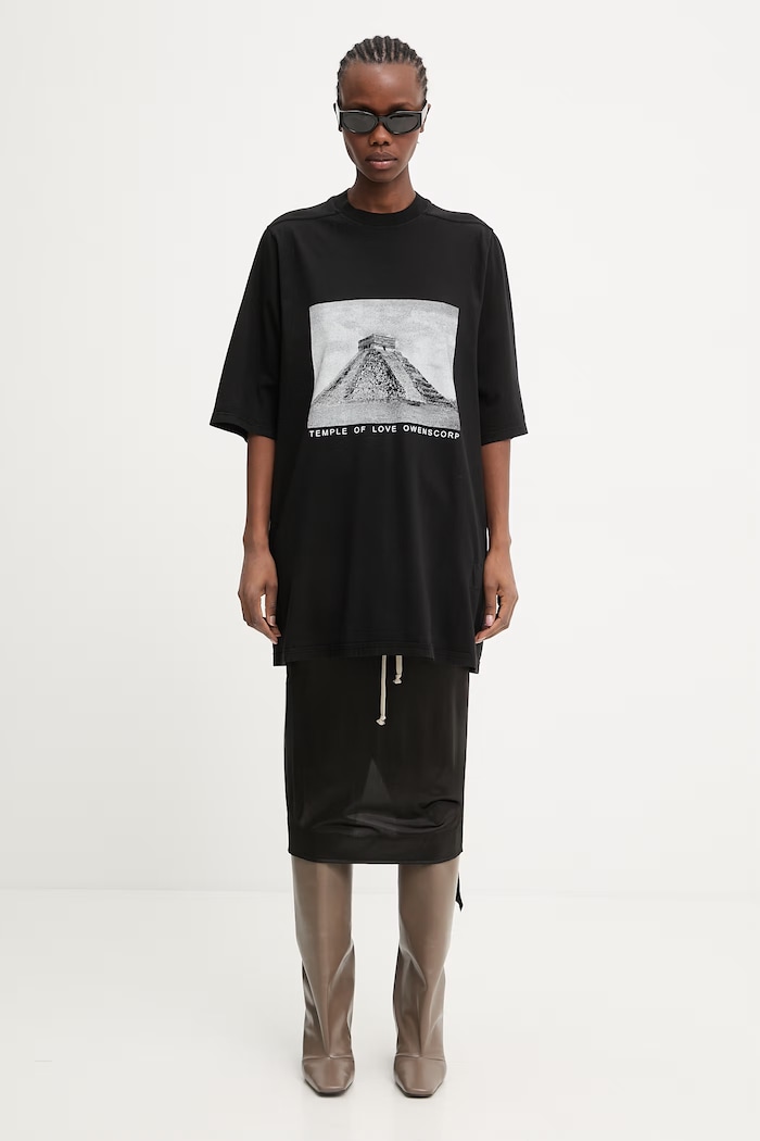 Rick Owens DRKSHDW Jumbo majica od pamuka za žene DS01F4204.RNEP2 crna