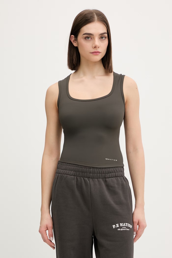 P.E Nation top pentru femei Refine verde 261W007