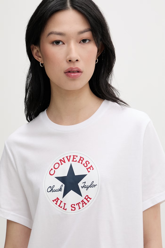 Converse tričko dámské bavlněné bílá CVW5T103