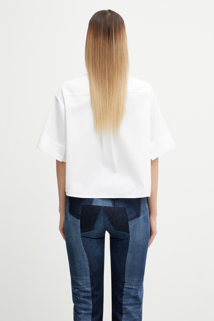 Oblečení Kenzo Shirt SC košile bavlněná dámská FG52CH2819LF bílá