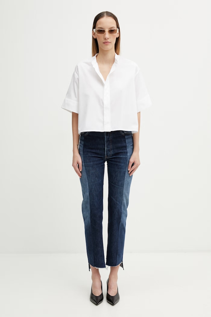 Kenzo Shirt SC košile bavlněná dámská FG52CH2819LF bílá