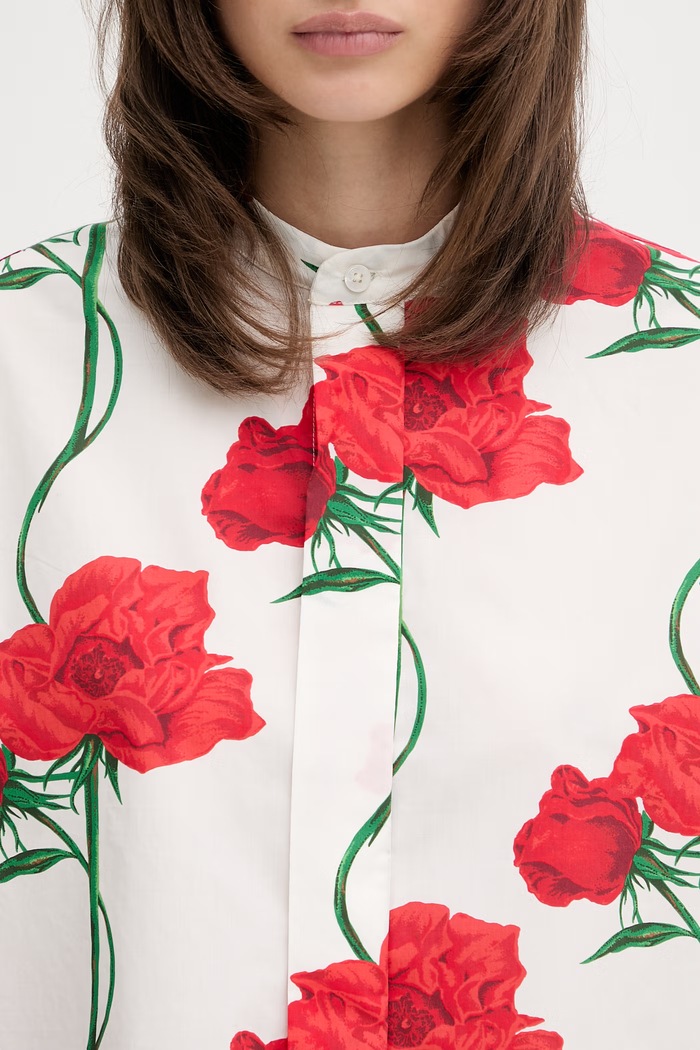 Kenzo Shirt SC πουκάμισο βαμβακερό γυναικείο λευκό FG52CH2819O2