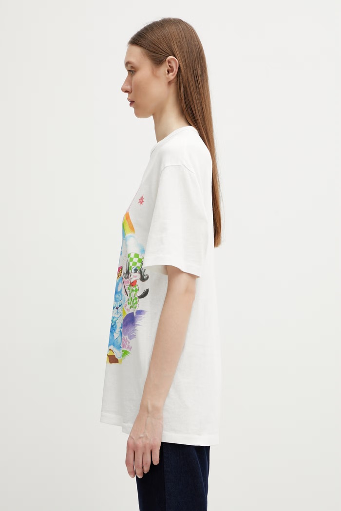 Kenzo KENZO CARTOON CLASSIC T-SHIRT t-shirt bawełniany damski FG55TS2134SK biały SS26
