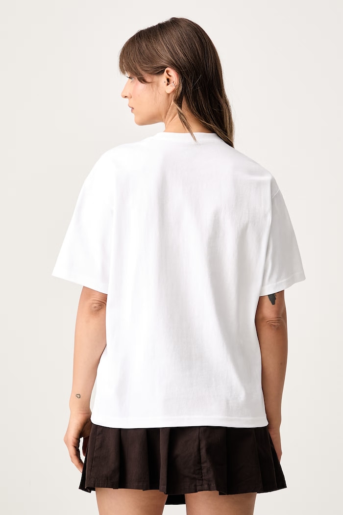 Odzież Dickies T-shirt damski bawełniany z elastanem DK0A88PC0WH1 biały