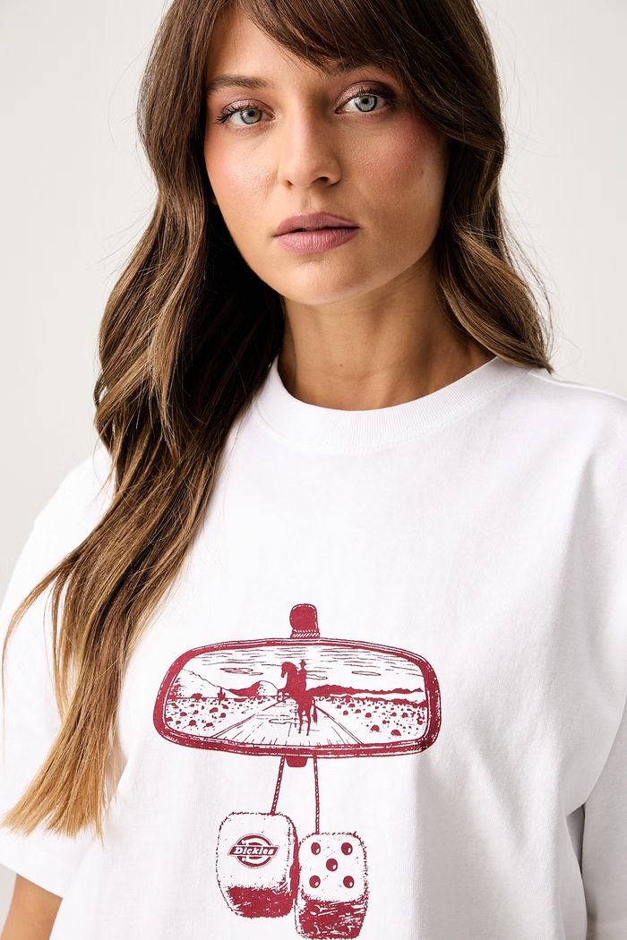 Dickies T-shirt damski bawełniany z elastanem biały DK0A88PC0WH1