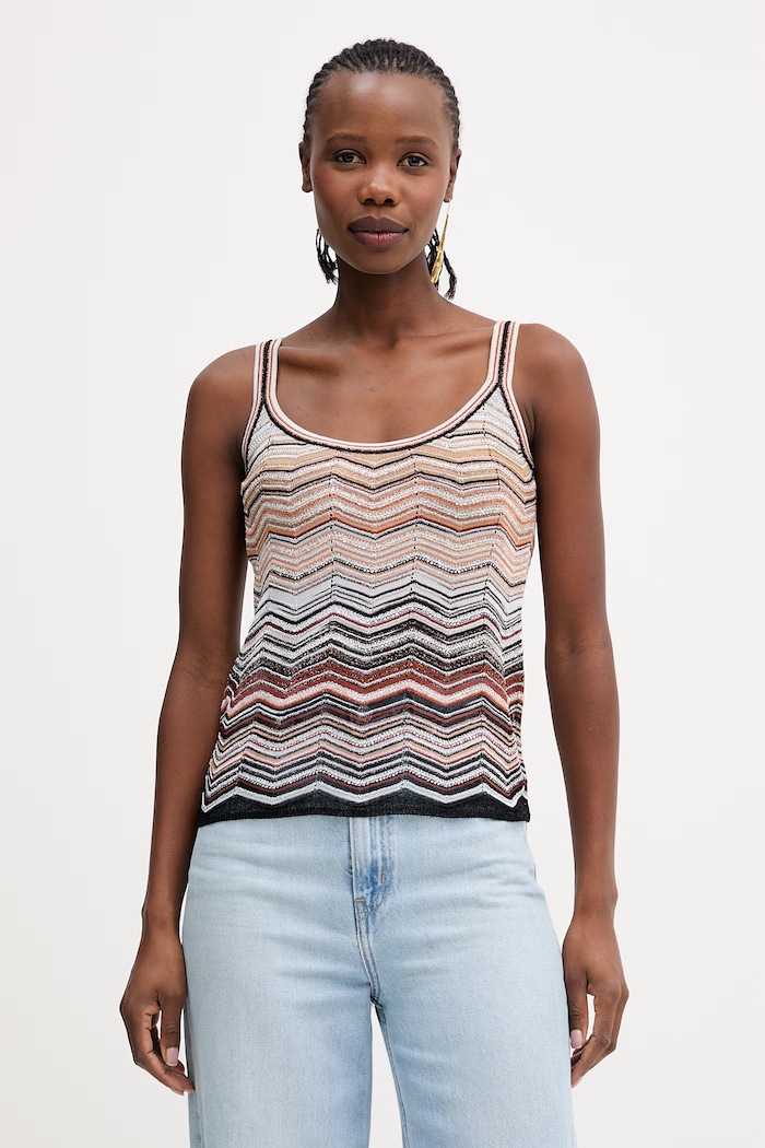 Top Missoni εμπριμέ πορτοκαλί DS26SK0T.BK01H9