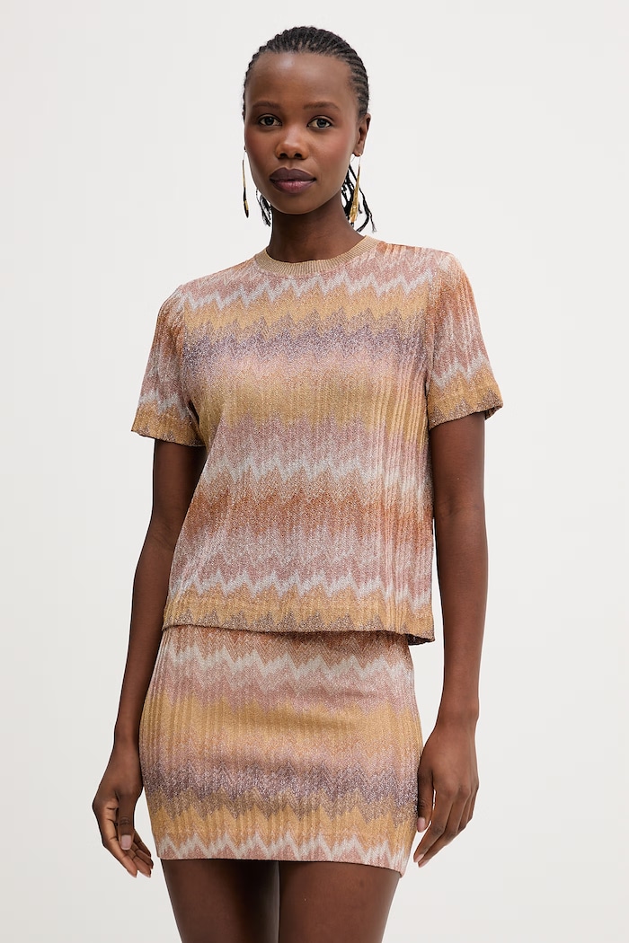 Μπλουζάκι Missoni εμπριμέ κίτρινο DS26SL01.BR014S