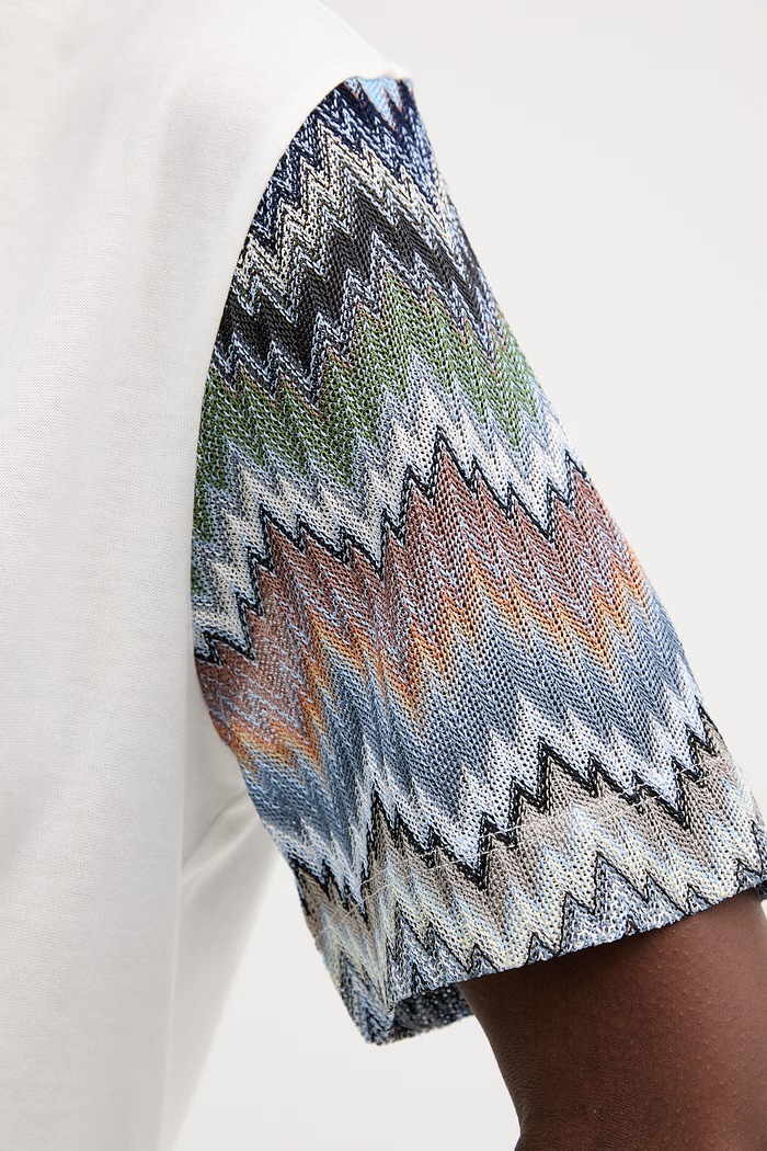 Βαμβακερό μπλουζάκι Missoni DS26SL05.BJ00QR λευκό