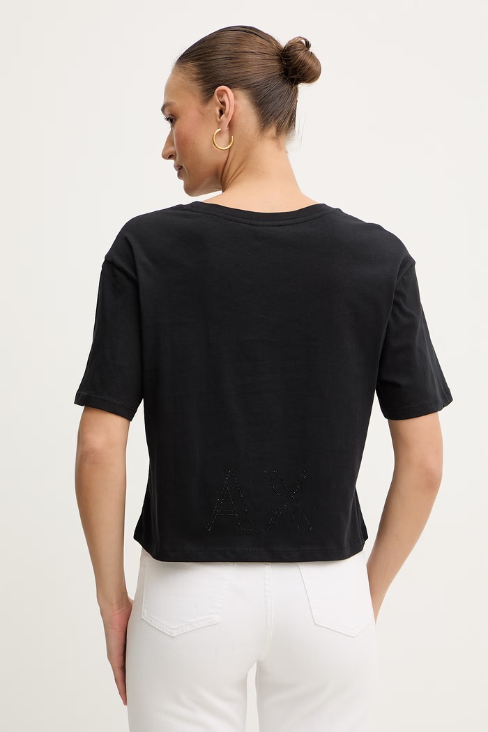 Armani Exchange t-shirt in cotone XW001709.AF17172 nero SS26