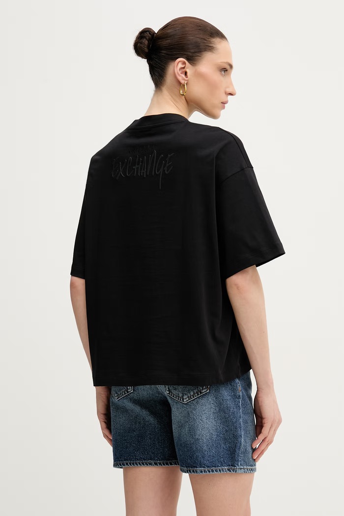 Дрехи Armani Exchange тениска женска памучна XW002101.AF10356 черен