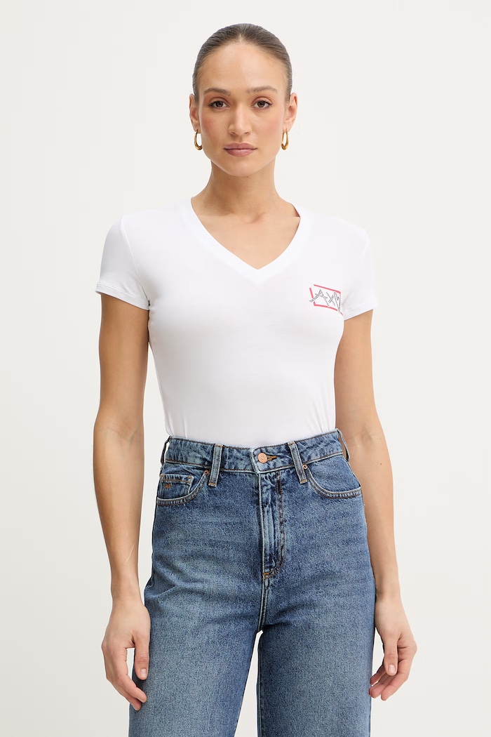 Armani Exchange t-shirt sovrastampa bianco XW002318.AF16294