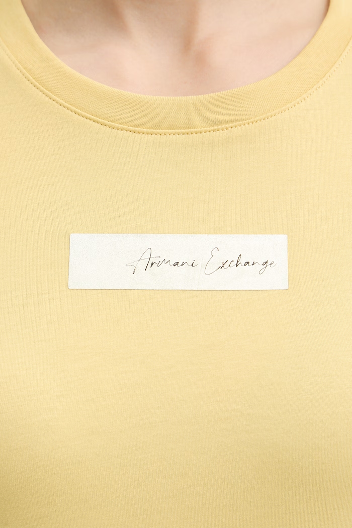 Armani Exchange tricou din bumbac XW002327.AF10358 galben