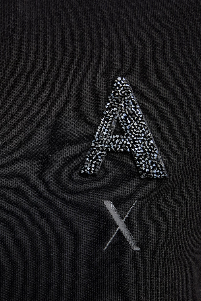 Памучна тениска Armani Exchange XW002330.AF10356 черен