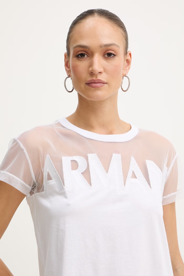 Armani Exchange t-shirt in cotone bianco XW002332.AF10356