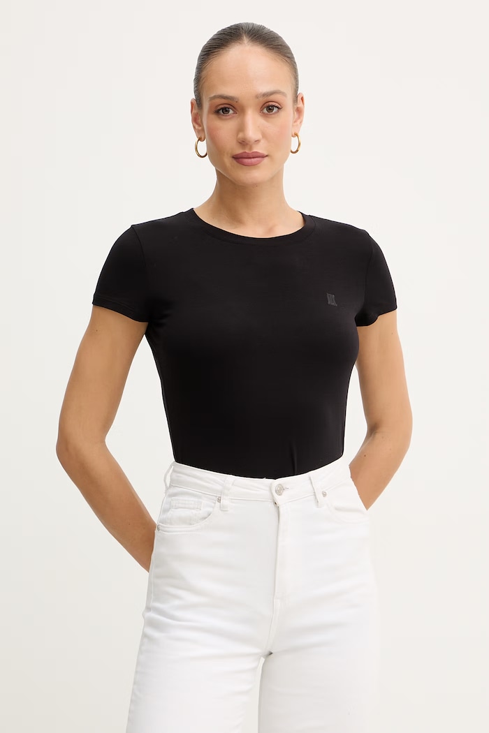 Armani Exchange t-shirt semplice nero XW002333.AF16294