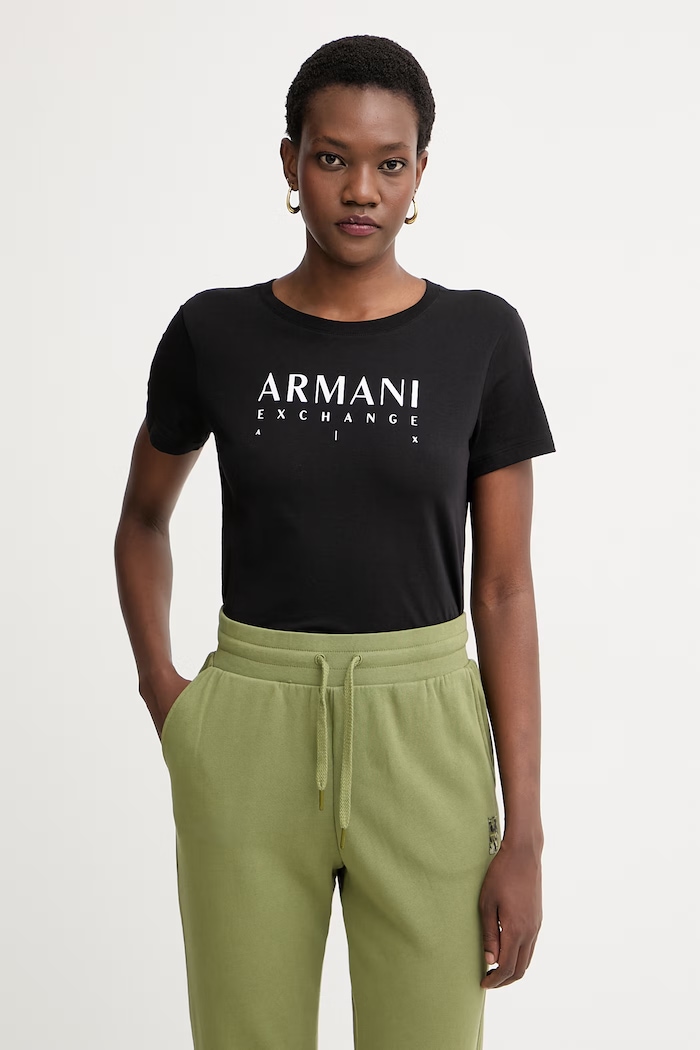 Armani Exchange tričko dámske bavlnené čierna XW002345.AF10356