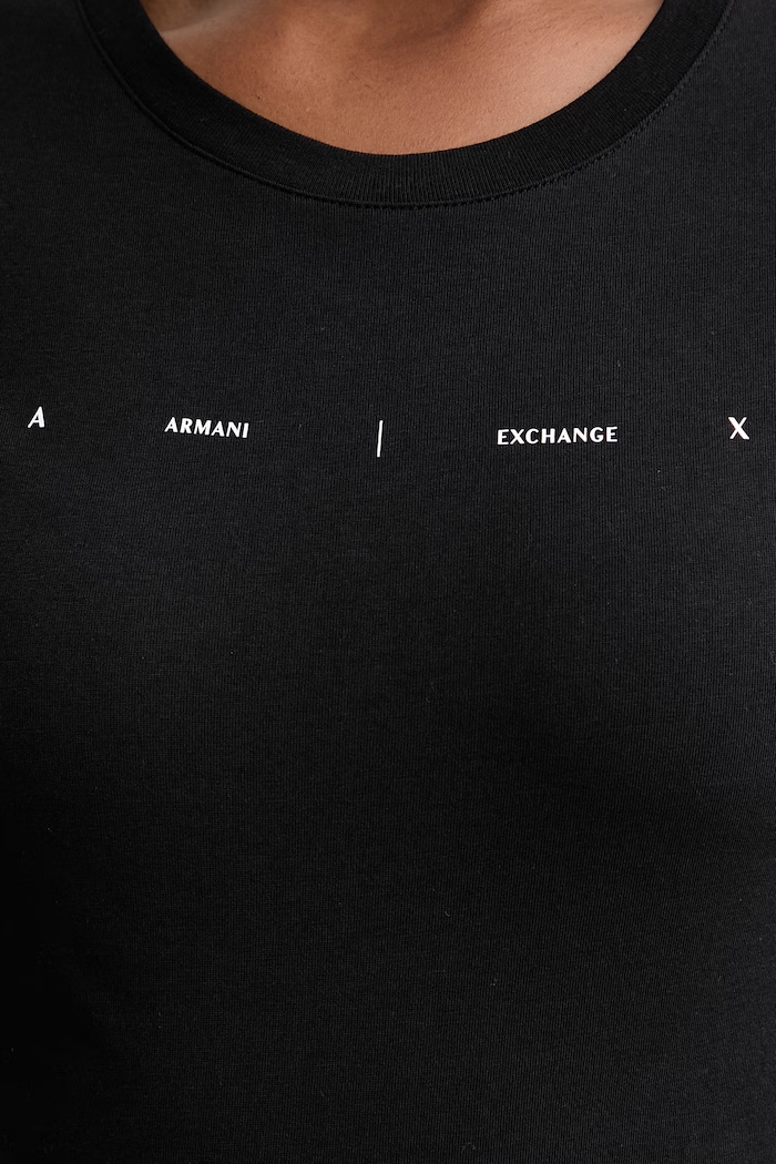 Armani Exchange basic tričko dámske bavlnené XW002346.AF10356 čierna