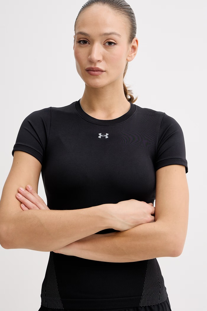 Under Armour тениска за трениране женска Vanish Seamless черен 6000642