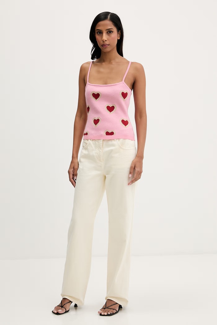 Never Fully Dressed top NFDKN817 różowy SS26