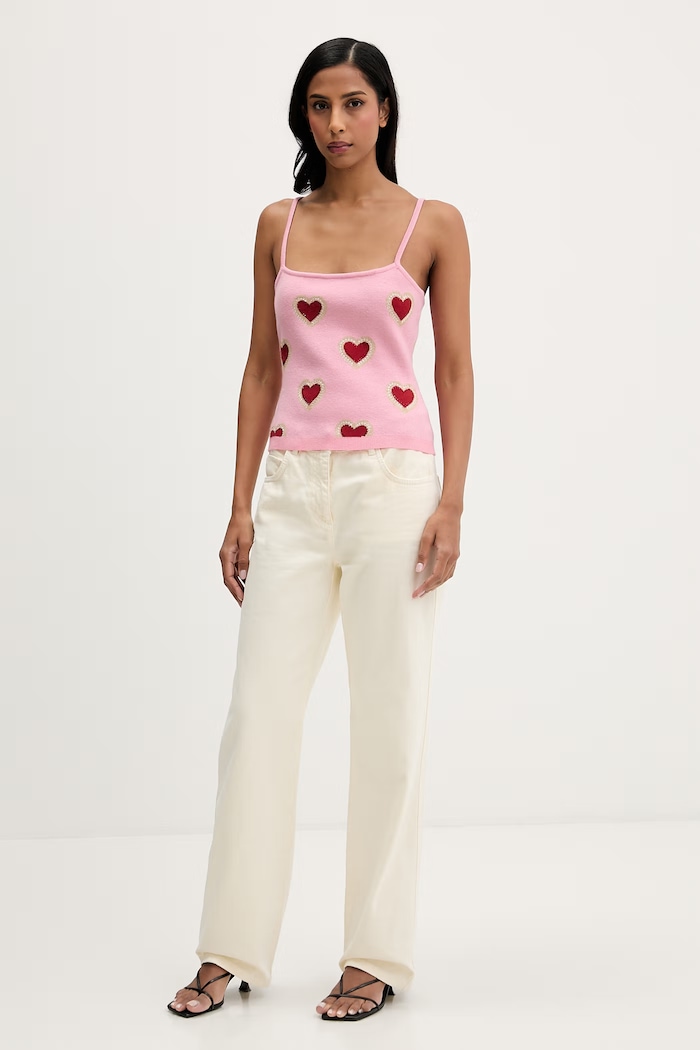 Never Fully Dressed top NFDKN817 różowy SS26
