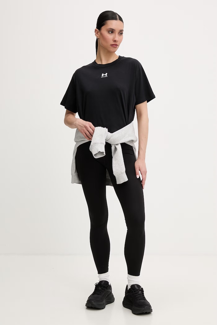 Under Armour tricou pentru femei Rival Boxy Tee 6011064 negru SS26