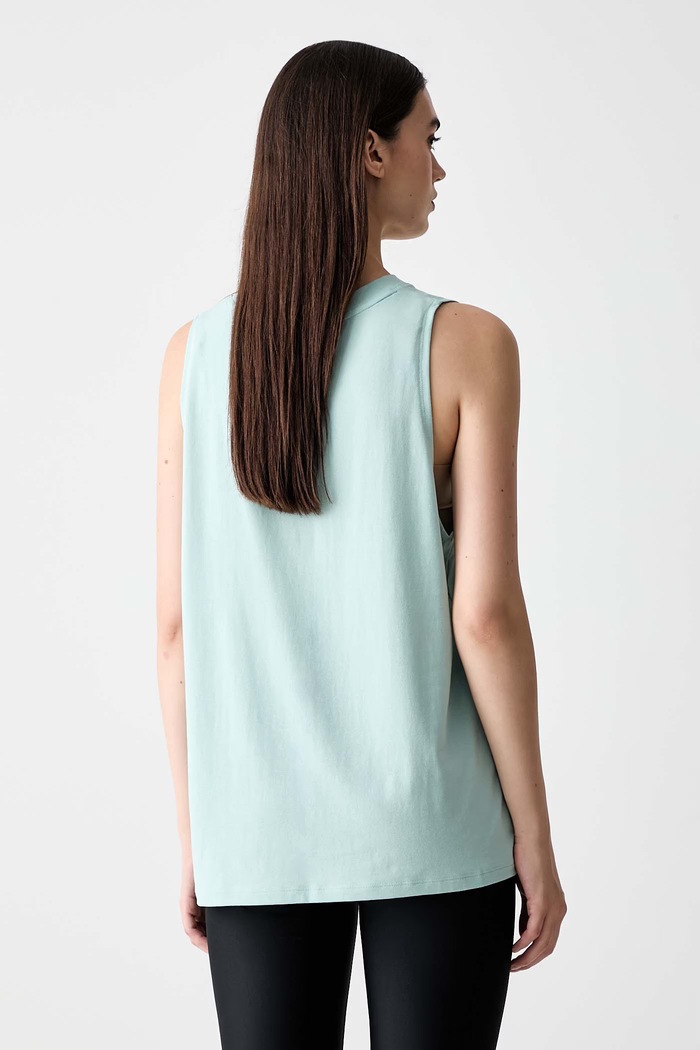 Îmbrăcăminte Under Armour top pentru femei cu bumbac Rival Muscle Tank 1383659 turcoaz