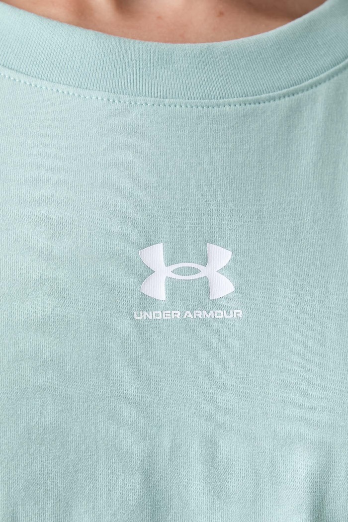 Under Armour top pentru femei cu bumbac Rival Muscle Tank 1383659 turcoaz