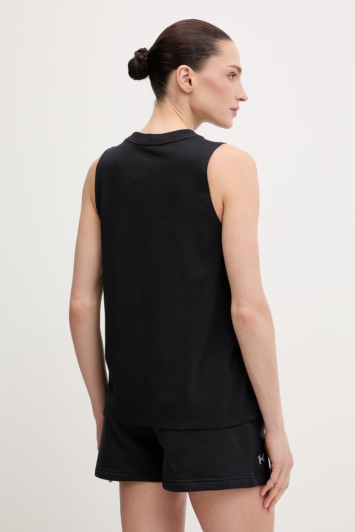 Oblečení Under Armour top dámský s bavlnou Rival Muscle Tank 1383659 černá