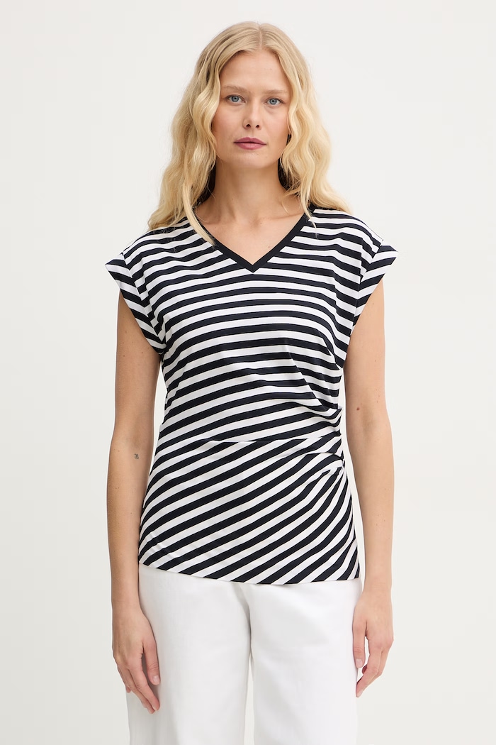 BOSS tricou femeiesc din bumbac bleumarin 50559168