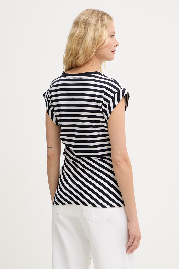 Îmbrăcăminte BOSS tricou femeiesc din bumbac 50559168 bleumarin